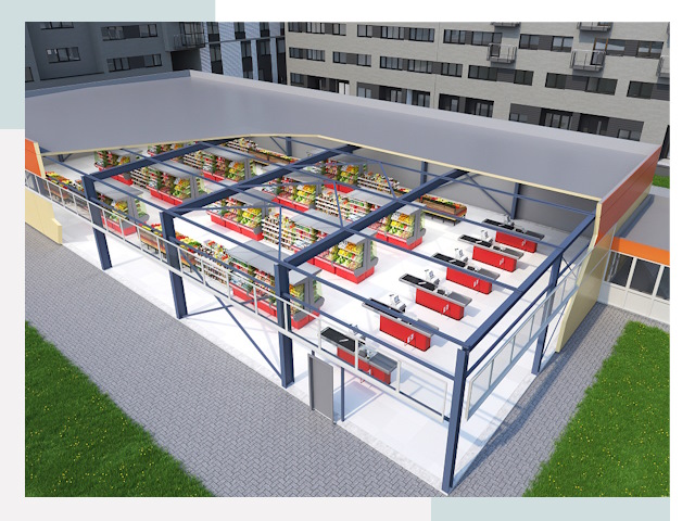 Строительство магазинов в Таганрог от 611 руб. за м²