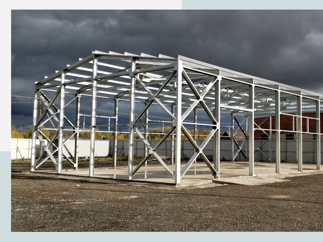 Двускатные ангары в Таганрог от 611 руб. за квадрат