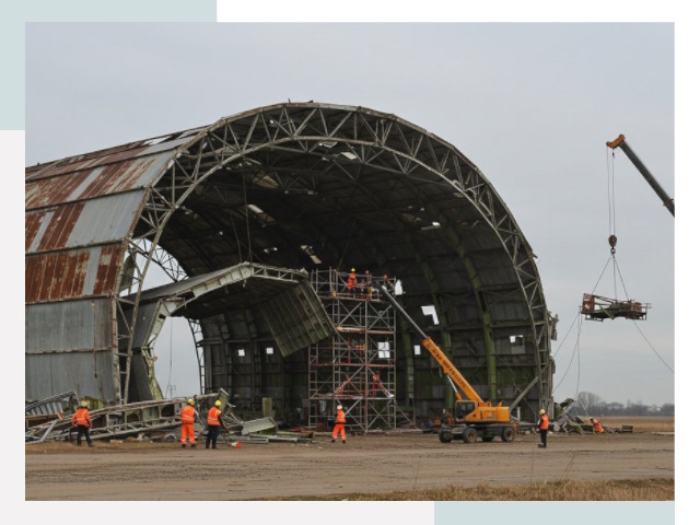 Демонтаж ангаров в Таганроге
